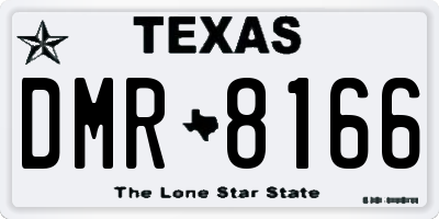 TX license plate DMR8166