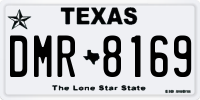 TX license plate DMR8169