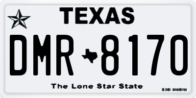 TX license plate DMR8170