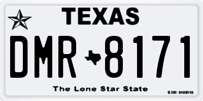 TX license plate DMR8171