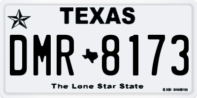TX license plate DMR8173