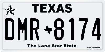 TX license plate DMR8174