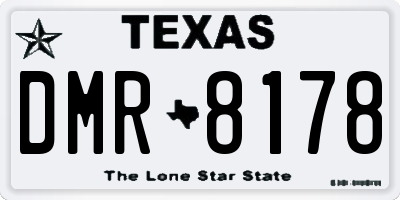 TX license plate DMR8178