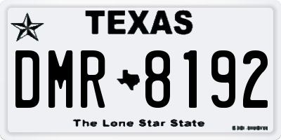 TX license plate DMR8192