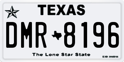 TX license plate DMR8196