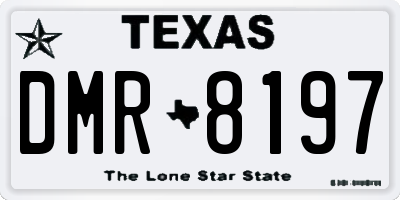 TX license plate DMR8197