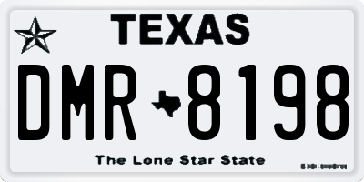 TX license plate DMR8198