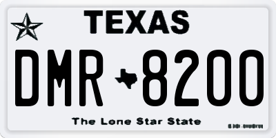 TX license plate DMR8200