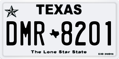 TX license plate DMR8201
