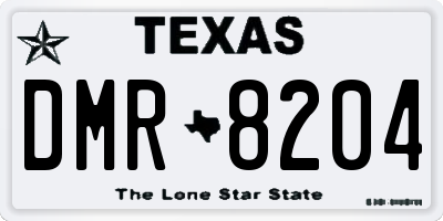 TX license plate DMR8204