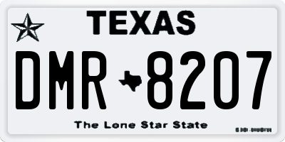 TX license plate DMR8207