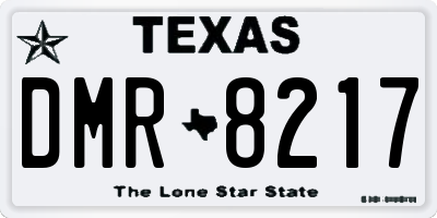 TX license plate DMR8217
