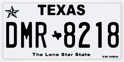 TX license plate DMR8218
