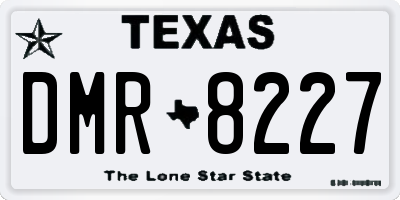 TX license plate DMR8227
