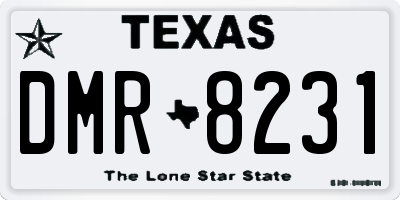 TX license plate DMR8231