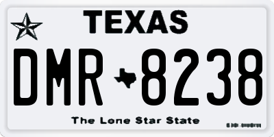 TX license plate DMR8238