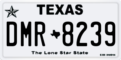 TX license plate DMR8239