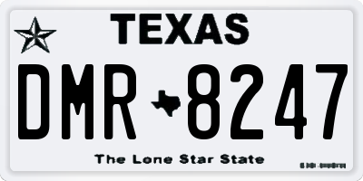 TX license plate DMR8247