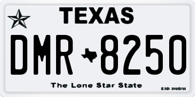 TX license plate DMR8250