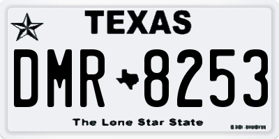 TX license plate DMR8253