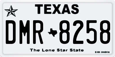 TX license plate DMR8258