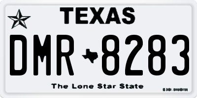 TX license plate DMR8283