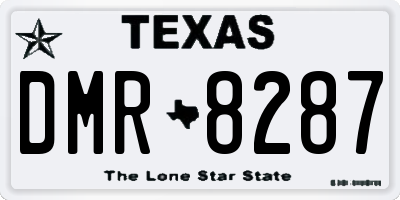 TX license plate DMR8287