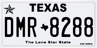 TX license plate DMR8288
