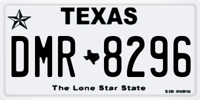 TX license plate DMR8296