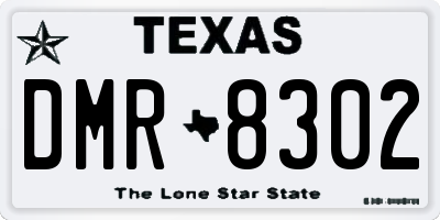 TX license plate DMR8302