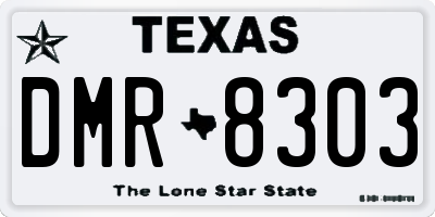 TX license plate DMR8303