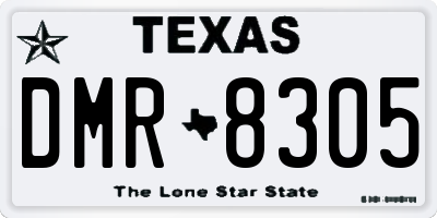TX license plate DMR8305
