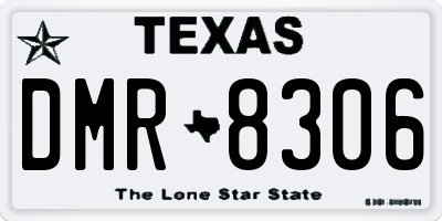 TX license plate DMR8306