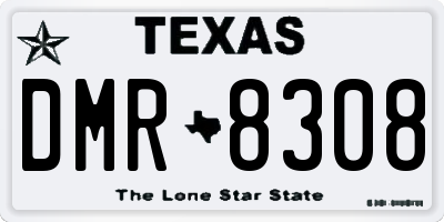 TX license plate DMR8308