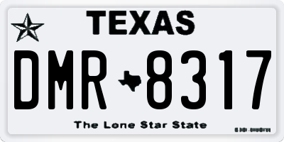 TX license plate DMR8317
