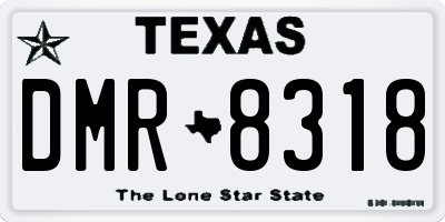 TX license plate DMR8318