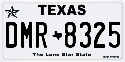 TX license plate DMR8325