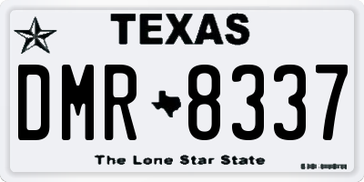 TX license plate DMR8337