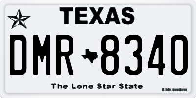 TX license plate DMR8340