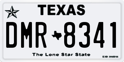TX license plate DMR8341