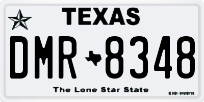 TX license plate DMR8348