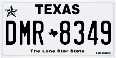 TX license plate DMR8349