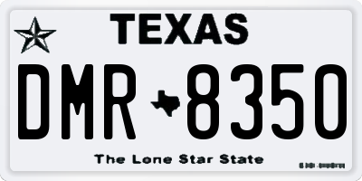 TX license plate DMR8350
