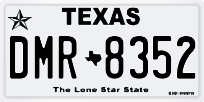 TX license plate DMR8352