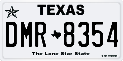TX license plate DMR8354