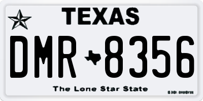 TX license plate DMR8356