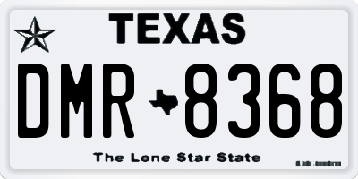 TX license plate DMR8368