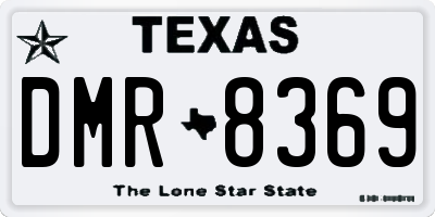 TX license plate DMR8369