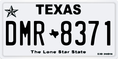 TX license plate DMR8371