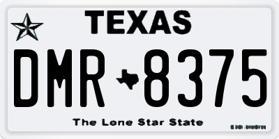 TX license plate DMR8375